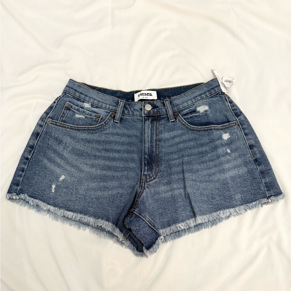 Tilly's Blue Distressed Jean Shorts